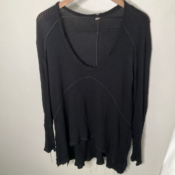 Free People Waffle Thermal Shirt - Picture 1 of 5